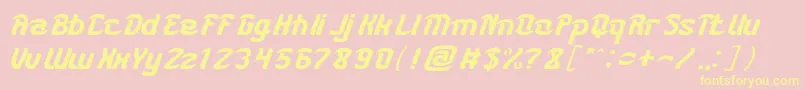 KARATE Font – Yellow Fonts on Pink Background