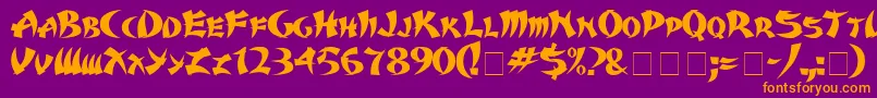 More about Karate Font Karate Font – Orange Fonts on Purple Background