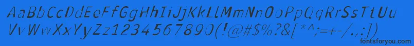 AntavianaItalic-fontti – mustat fontit sinisellä taustalla