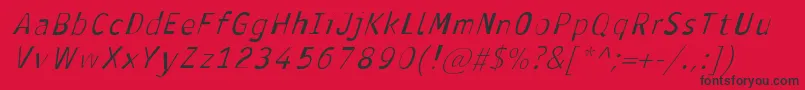 AntavianaItalic Font – Black Fonts on Red Background