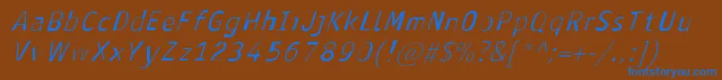 AntavianaItalic-fontti – siniset fontit ruskealla taustalla