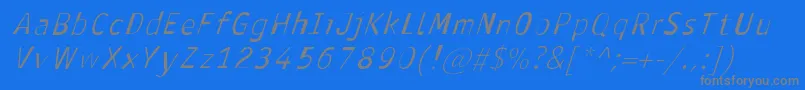 AntavianaItalic Font – Gray Fonts on Blue Background