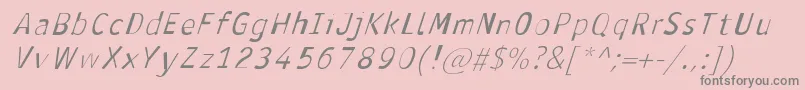 AntavianaItalic Font – Gray Fonts on Pink Background