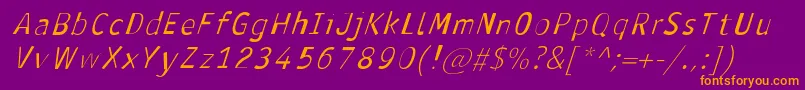 AntavianaItalic Font – Orange Fonts on Purple Background