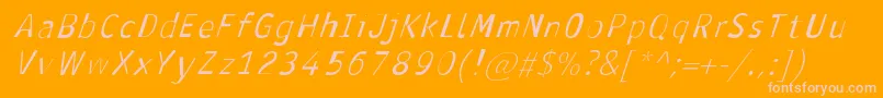 AntavianaItalic Font – Pink Fonts on Orange Background