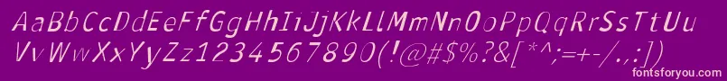 AntavianaItalic Font – Pink Fonts on Purple Background