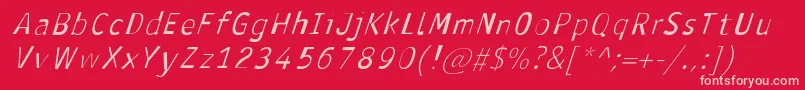 AntavianaItalic Font – Pink Fonts on Red Background