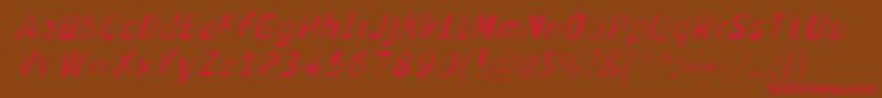 AntavianaItalic Font – Red Fonts on Brown Background