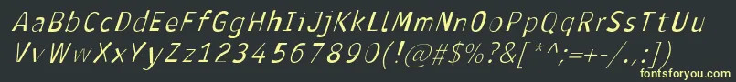 Шрифт AntavianaItalic – жёлтые шрифты на чёрном фоне