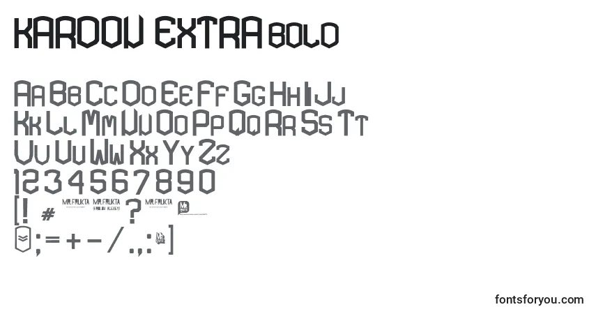 Fuente KARDON  EXTRA bold - alfabeto, números, caracteres especiales