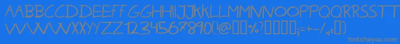 KAREH   -Schriftart – Graue Schriften auf blauem Hintergrund