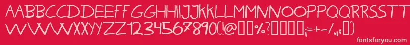 KAREH    Font – Pink Fonts on Red Background