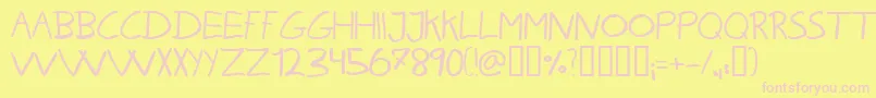 KAREH    Font – Pink Fonts on Yellow Background