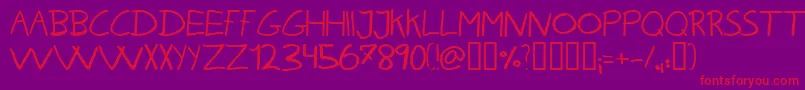 KAREH    Font – Red Fonts on Purple Background