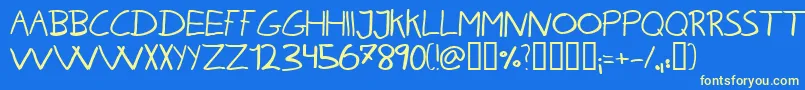 KAREH    Font – Yellow Fonts on Blue Background