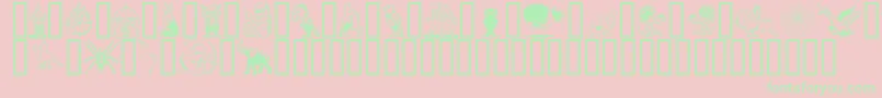 KAREHD   Font – Green Fonts on Pink Background