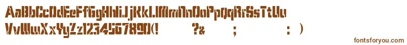 Karen Stencil   Dker-fontti – ruskeat fontit valkoisella taustalla