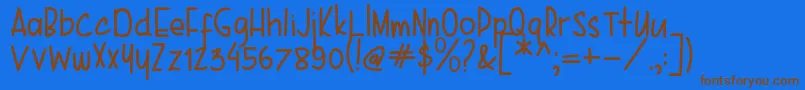 Шрифт Karenina Handwriting – коричневые шрифты на синем фоне