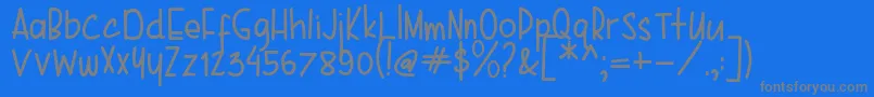 Karenina Handwriting-Schriftart – Graue Schriften auf blauem Hintergrund