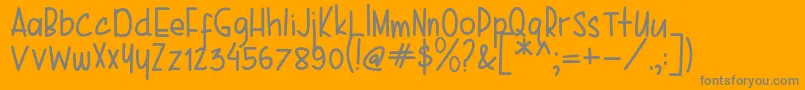 fuente Karenina Handwriting – Fuentes Grises Sobre Fondo Naranja