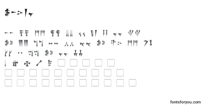 Czcionka Kargi – alfabet, cyfry, specjalne znaki