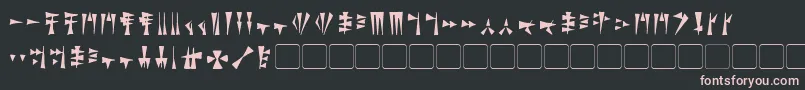 Kargi Font – Pink Fonts on Black Background