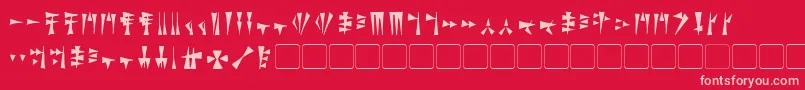 Kargi Font – Pink Fonts on Red Background