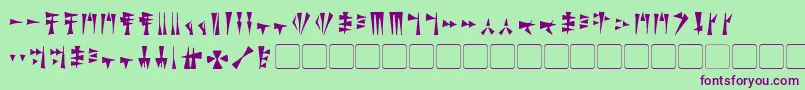 Kargi Font – Purple Fonts on Green Background