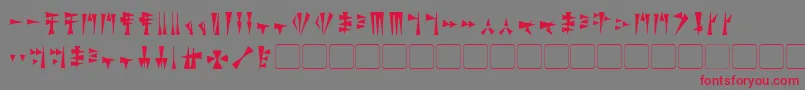 Kargi Font – Red Fonts on Gray Background