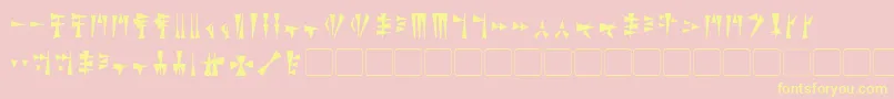 Kargi Font – Yellow Fonts on Pink Background