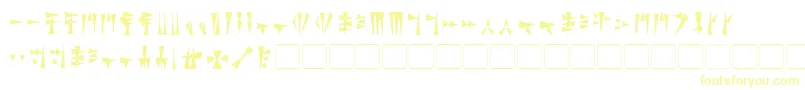 Kargi-Schriftart – Gelbe Schriften