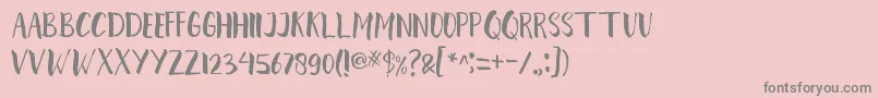 karianフォントについての詳細 フォントkarian – ピンクの背景に灰色の文字