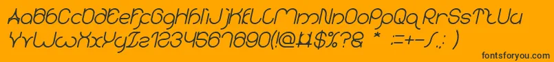 karitza Bold Italic Font – Black Fonts on Orange Background