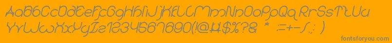 karitza Bold Italic Font – Gray Fonts on Orange Background