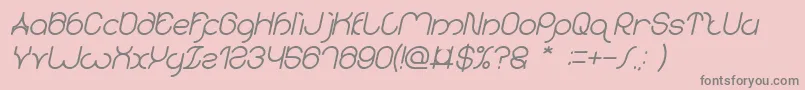 Шрифт karitza Bold Italic – серые шрифты на розовом фоне