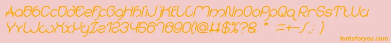 fuente karitza Bold Italic – Fuentes Naranjas Sobre Fondo Rosa