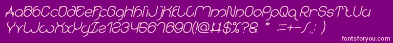 Fonte karitza Bold Italic – fontes rosa em um fundo violeta