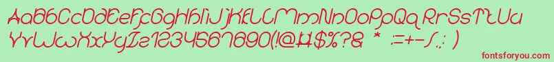 fuente karitza Bold Italic – Fuentes Rojas Sobre Fondo Verde