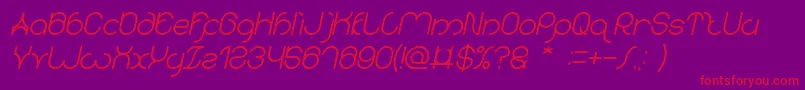 karitza Bold Italic Font – Red Fonts on Purple Background