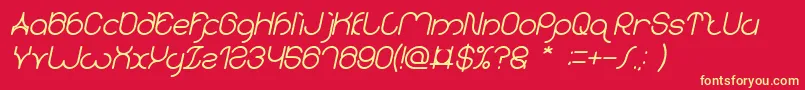 fuente karitza Bold Italic – Fuentes Amarillas Sobre Fondo Rojo