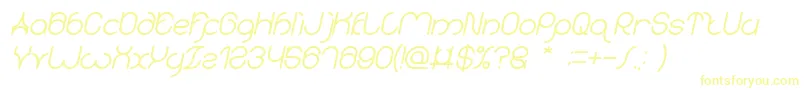 karitza Bold Italic-fontti – keltaiset fontit