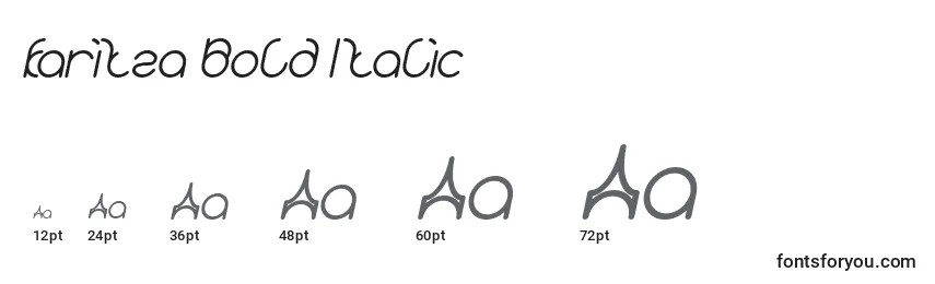 Größen der Schriftart Karitza Bold Italic