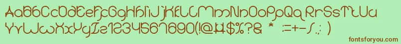 karitza Bold Font – Brown Fonts on Green Background