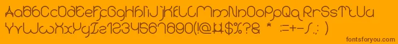 karitza Bold Font – Brown Fonts on Orange Background