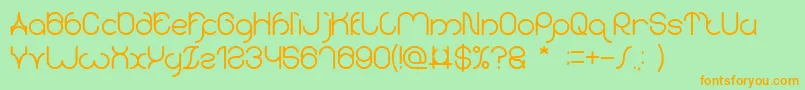 karitza Bold Font – Orange Fonts on Green Background