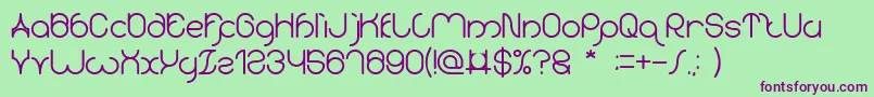 karitza Bold Font – Purple Fonts on Green Background