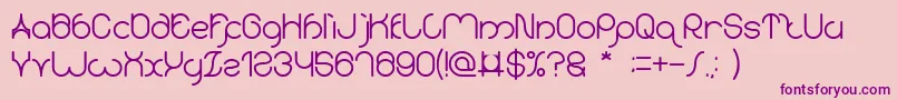 karitza Bold Font – Purple Fonts on Pink Background