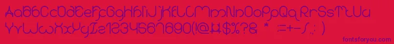 karitza Bold Font – Purple Fonts on Red Background