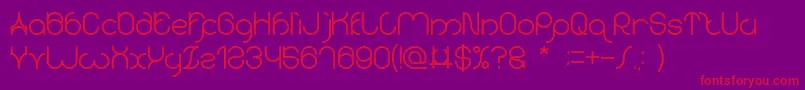 karitza Bold Font – Red Fonts on Purple Background