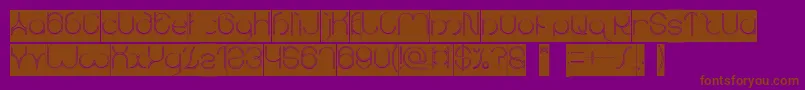 karitza Hollow Inverse Font – Brown Fonts on Purple Background